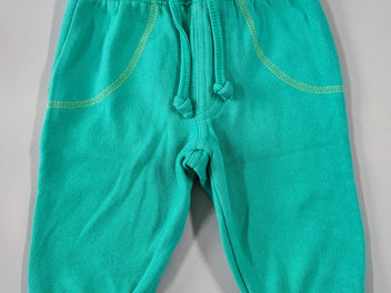 Pantalon molleton vert vif arrière floqué 