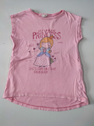 T-shirt m.c rose clair princesse, moins cher chez Petit Kiwi