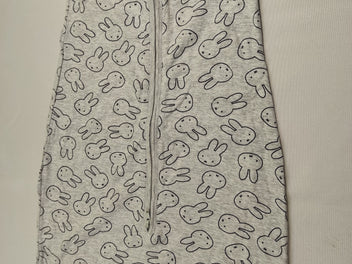 Sac  de couchage léger jersey gris clair chiné  Miffy 70 cm