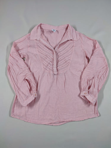 Blouse m.l vichy rose col, moins cher chez Petit Kiwi