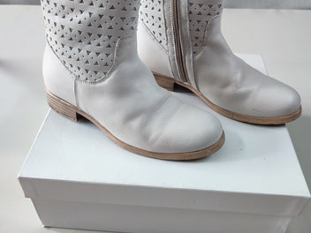 Botillons beige ajouré triangles 34