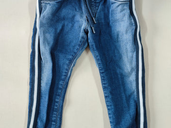 Jeans avec bandes sur les côtés bleu marine/bleu ciel