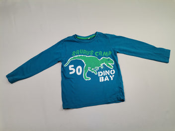 T-shirt m.l bleu dinosaure vert