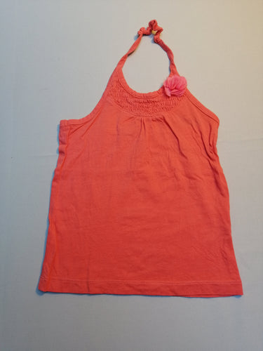 T-shirt tour de cou orange s.mokes fleur (Blue queen), moins cher chez Petit Kiwi