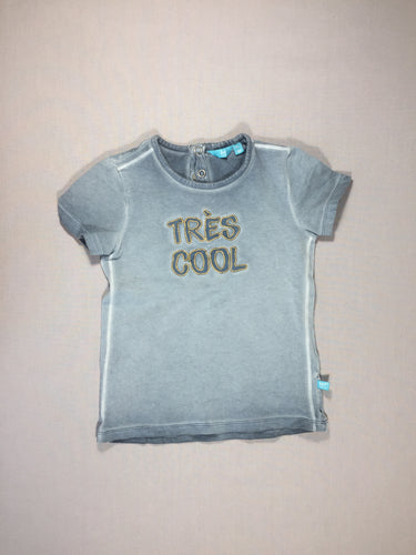 T-shirt m.c bleu effet délavé "très cool", moins cher chez Petit Kiwi