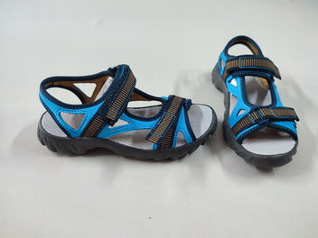 Sandales à scratch bleues et bleues marines, 30-31 - état neuf