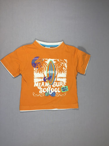 T-shirt m.c orange "Miami surf school", moins cher chez Petit Kiwi