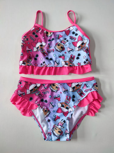 Bikini 2pcs poupées LOL rose/mauve/bleu, moins cher chez Petit Kiwi