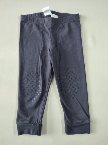 Pantalon jersey gris foncé anti-dérapant aux genoux, moins cher chez Petit Kiwi