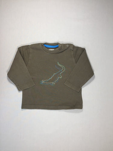 T-shirt m.l vert crocodiles, moins cher chez Petit Kiwi