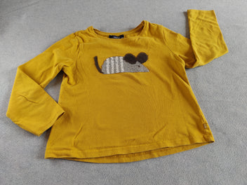 T-shirt m.l jaune, souris en sequins réversibles