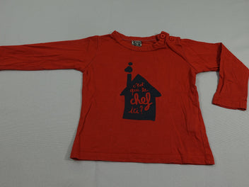 T-shirt m.l rouge - inscription 