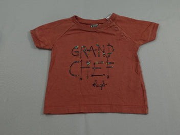 T-shirt m.c corail - inscription 