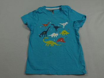 T-shirt m.c bleu - dinosaures