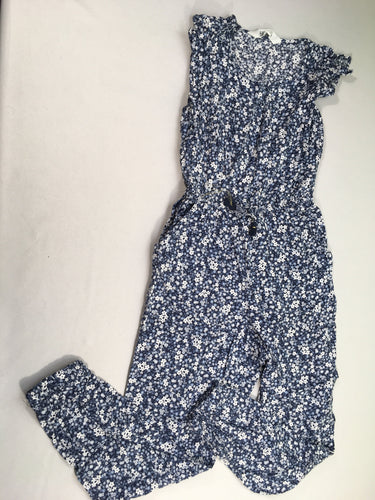 Combinaison m.c bleue fleurs, moins cher chez Petit Kiwi
