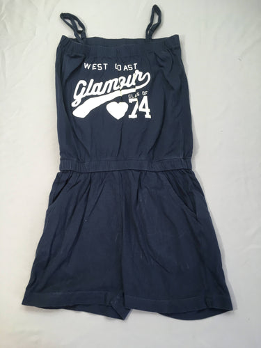 Combishort fines bretelles jersey bleu foncé Glamour, moins cher chez Petit Kiwi
