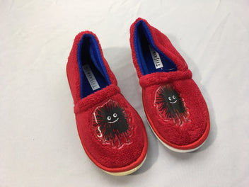 Pantoufles velours rouge monstres, 28