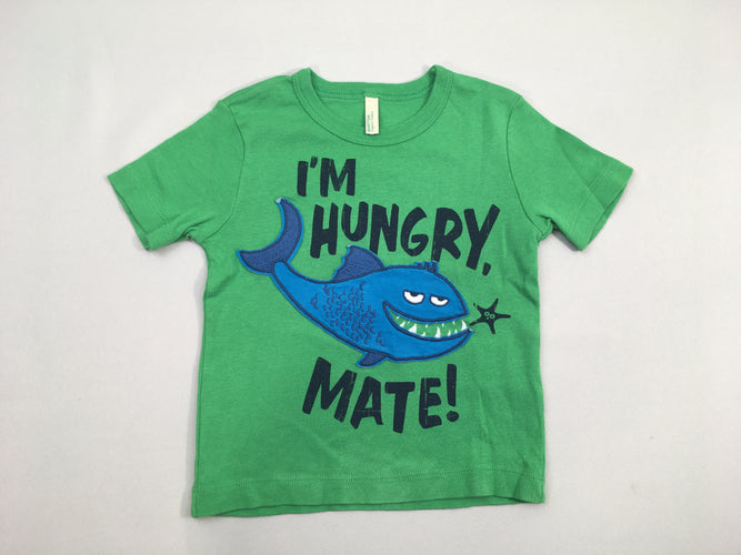T-shirt m.c vert Poisson Hungrayé, moins cher chez Petit Kiwi