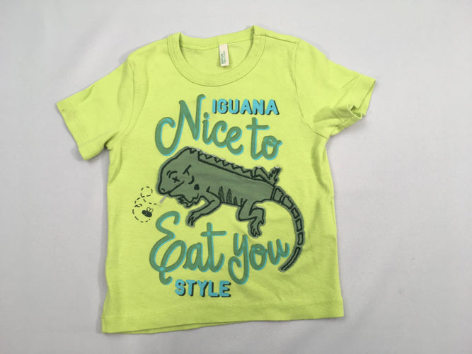 T-shirt m.c vert anis Nice To, moins cher chez Petit Kiwi