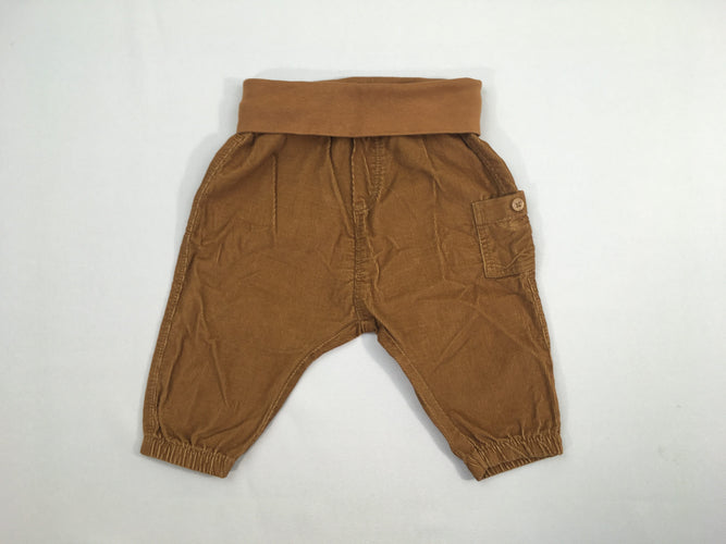 Pantalon velours côtelé brun, moins cher chez Petit Kiwi