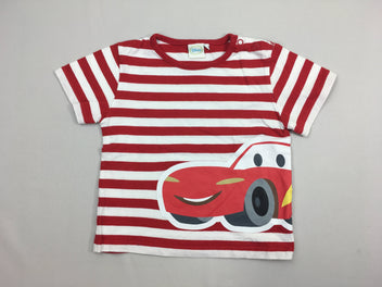 T-shirt m.c ligné rouge/blanc  voiture Cars