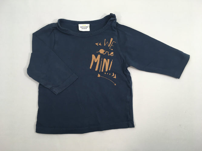T-shirt m.l bleu marine "we are Mini", moins cher chez Petit Kiwi