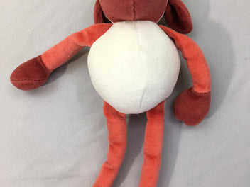 Peluche mouton rouille écru