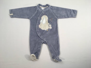 Pyjama velours bleu Noukie's  éléphant