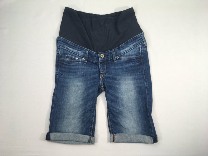 Bermuda en jeans de  grossesse, moins cher chez Petit Kiwi