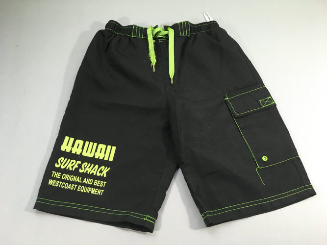 Maillot short noir/anis Hawaii, moins cher chez Petit Kiwi