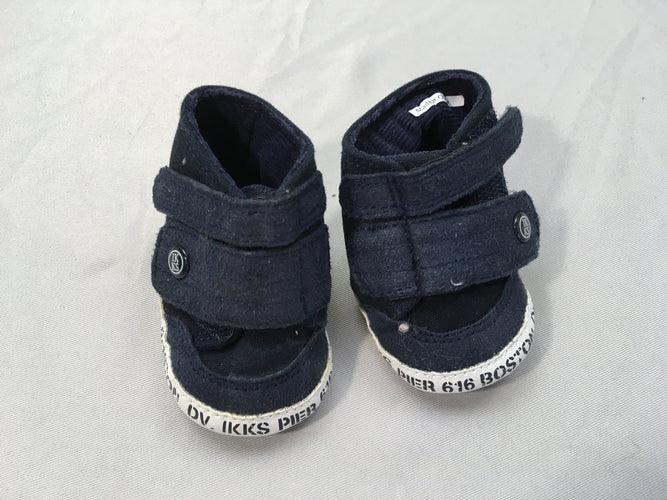 Chaussons souple bleu foncé, 15-16, moins cher chez Petit Kiwi
