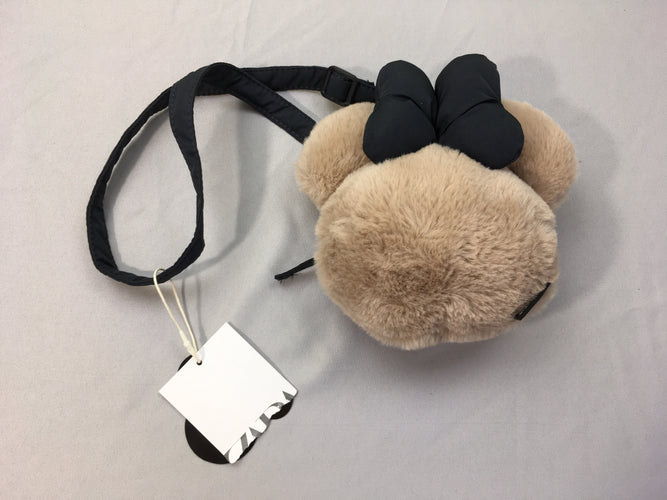Neuf-Sacoche peluche Minnie Disney brune, moins cher chez Petit Kiwi
