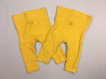 Lot de 2 pantalons jersey jaune noeuds