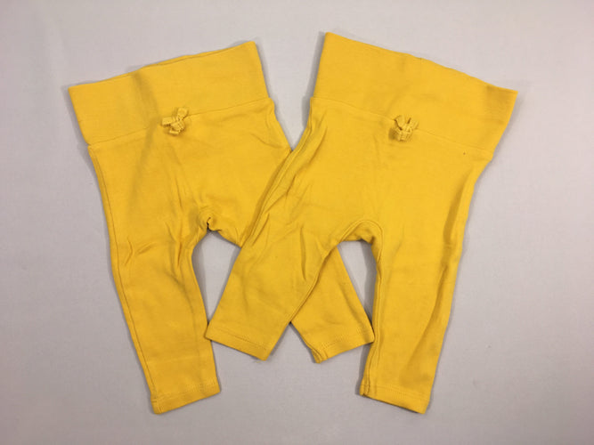 Lot de 2 pantalons jersey jaune noeuds, moins cher chez Petit Kiwi