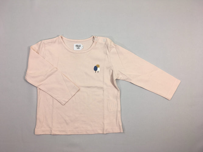 T-shirt m.l rose pâle ar.bres, moins cher chez Petit Kiwi