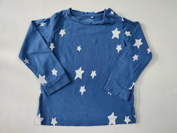 T-shirt m.l bleu marine étoiles grises