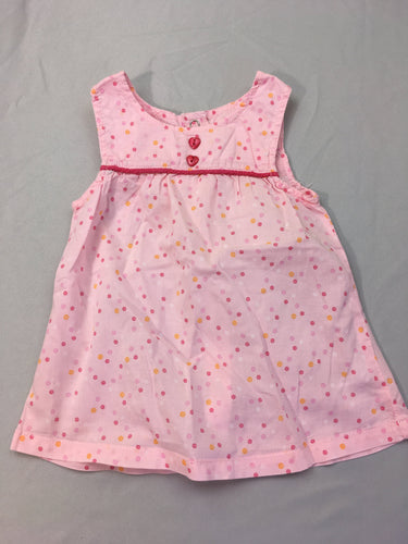 Robe s.m rose minis fleurs boutons coeurs, moins cher chez Petit Kiwi