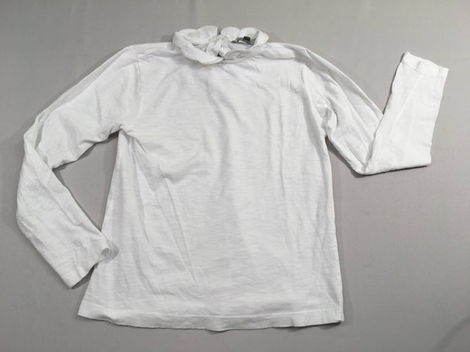 T-shirt m.l blanc flammé col, moins cher chez Petit Kiwi