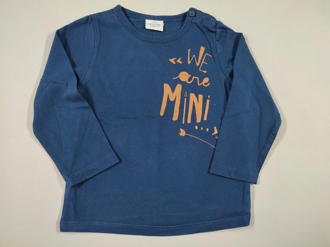 T-shirt m.l bleu marine "We are mini...", moins cher chez Petit Kiwi