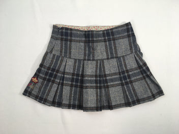 Jupe flanelle carreaux grise noir