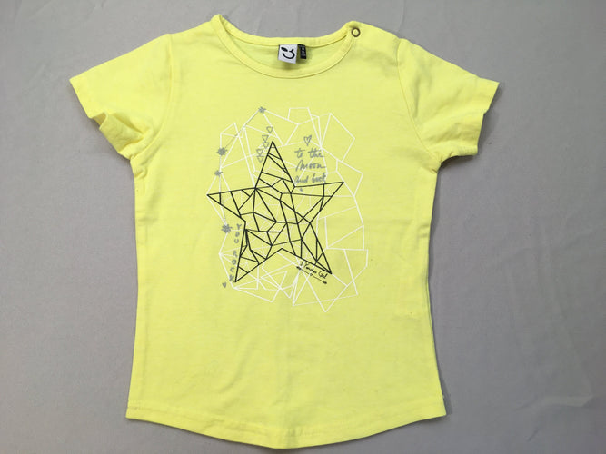 T-shirt m.c jaune étoiles, moins cher chez Petit Kiwi