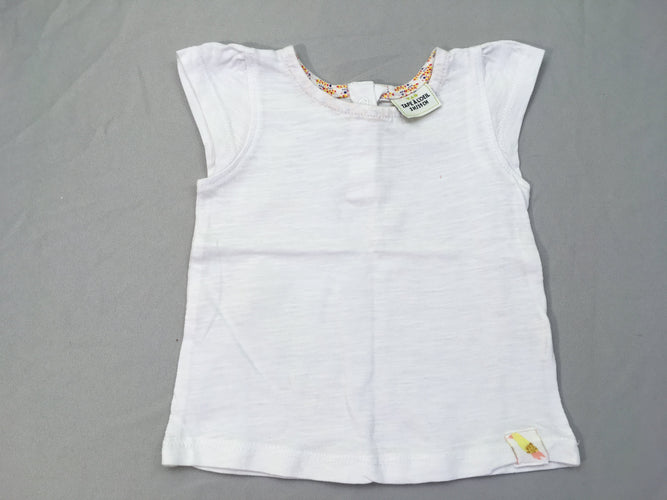 T-shirt m.c blanc flammé, moins cher chez Petit Kiwi