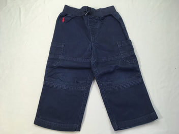 Pantalon bleu marine taille élastique