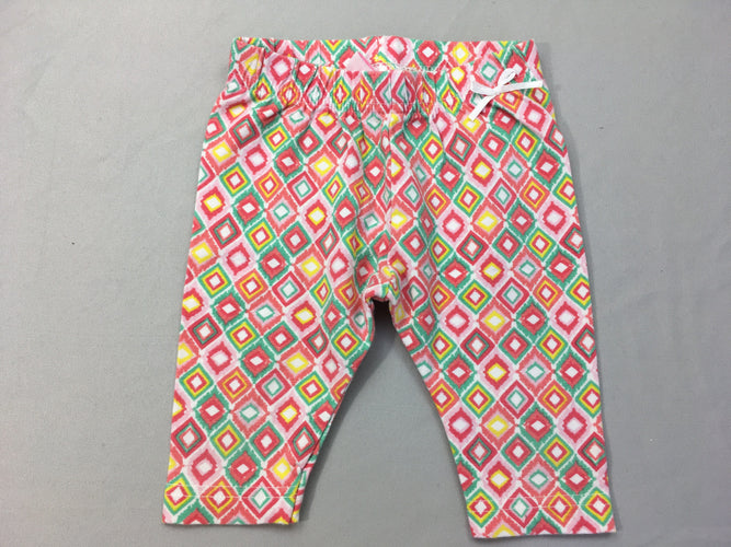 Legging rose à carreaux vert, moins cher chez Petit Kiwi