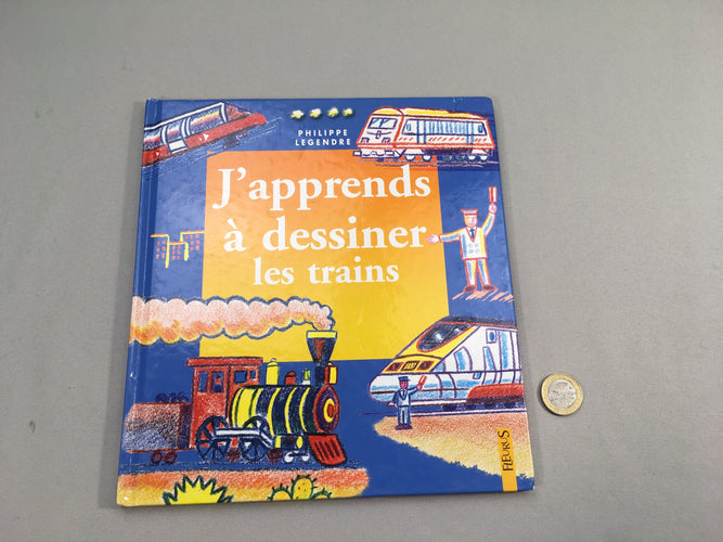 J'apprends à dessiner les trains, moins cher chez Petit Kiwi