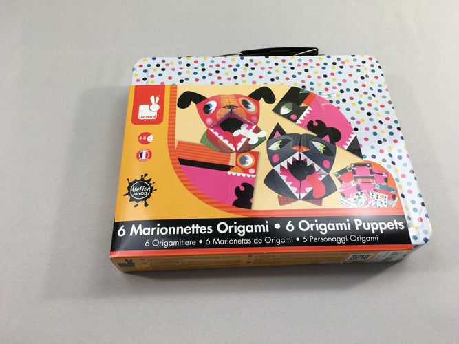 NEUF 6 marionnettes Origami, valisette métallique, moins cher chez Petit Kiwi