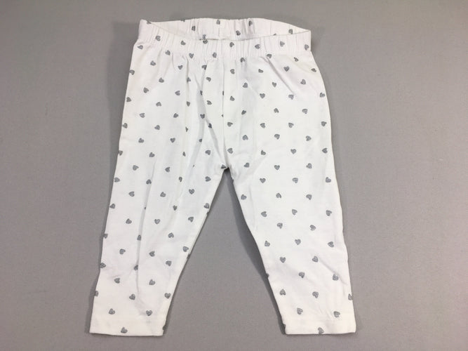 Legging blanc coeurs, moins cher chez Petit Kiwi