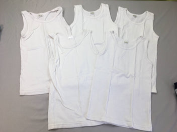 Lot de 5 chemisettes s.m blanches