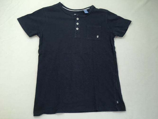 T-shirt m.c bleu foncé boutons poche, moins cher chez Petit Kiwi