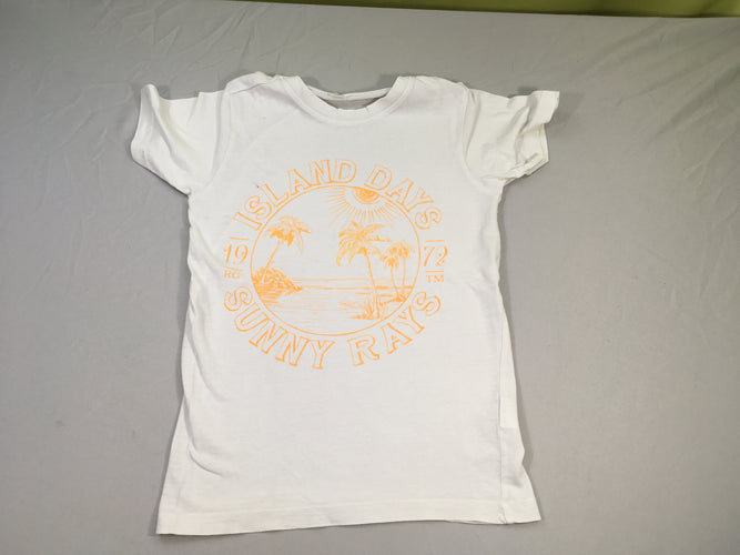 T-shirt m.c blanc Island, moins cher chez Petit Kiwi